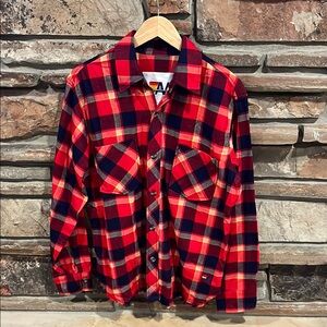 Aviator Nation Rugby Plaid Flannel Western Shirt Long Sleeve Button Up Unisex